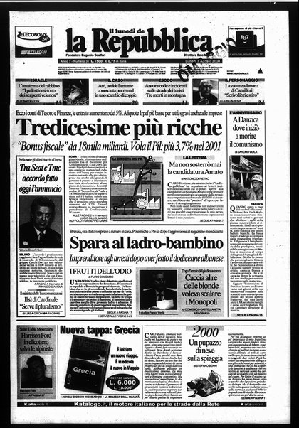 Il lunedì de La repubblica